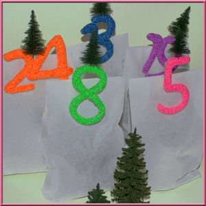 Adventkalender basteln mit Foam Clay