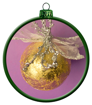 Basteln für Weihnachten - Bastelidee: Weihnachtskugel basteln mit Blattgold
